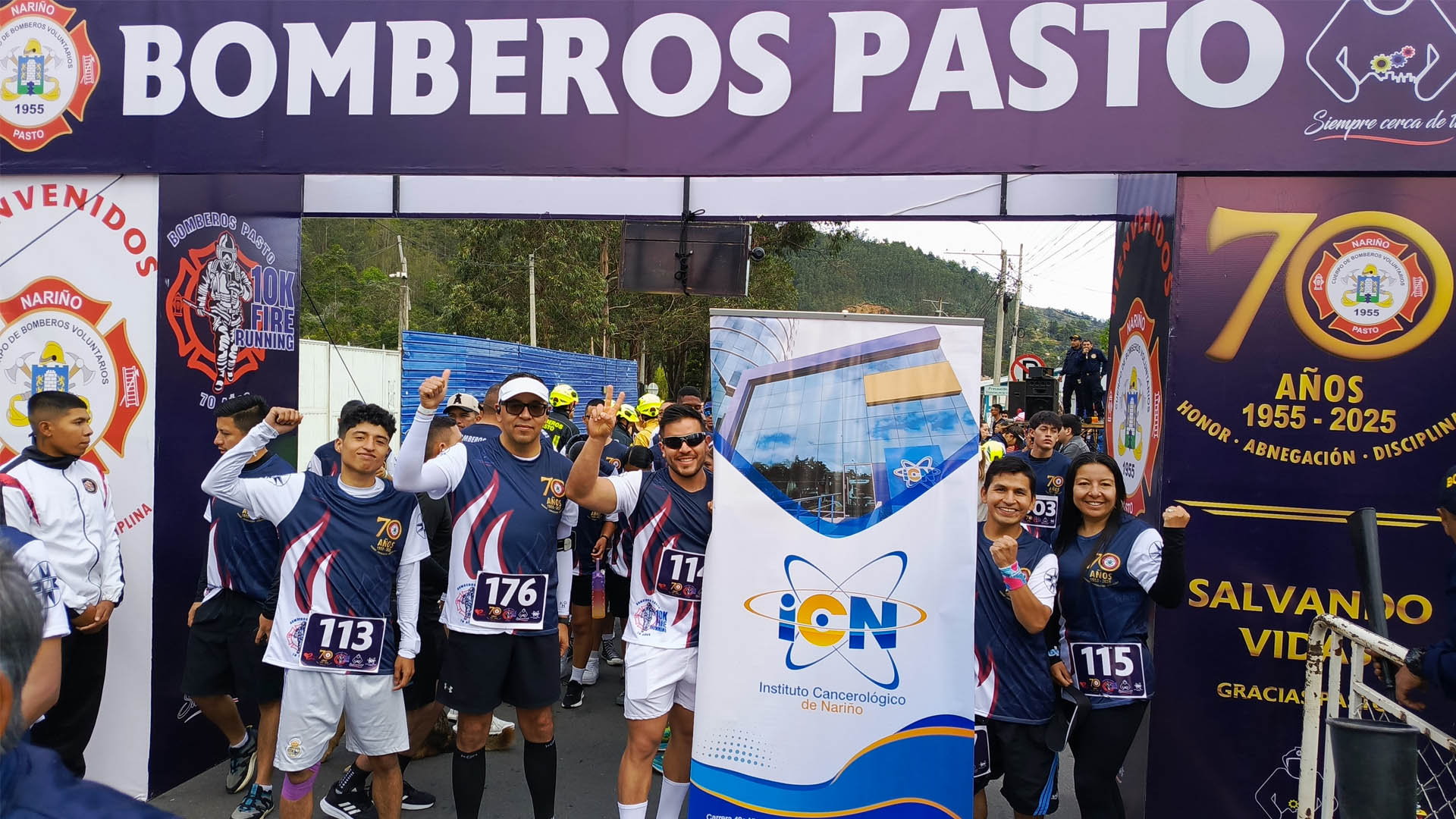 El Instituto Cancerológico de Nariño se unió a la Carrera Atlética 10K de los Bomberos Voluntarios de Pasto